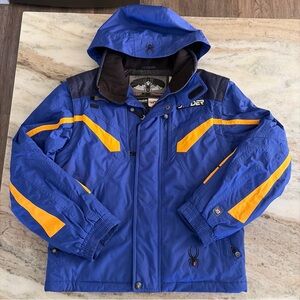 Spyder XT 20,000 ProGear Thinsulate Ski Jacket Vintage 90s Blue Yellow Men’s XS